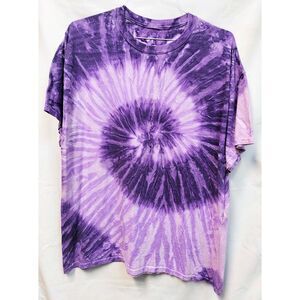 Tie Dye T-Shirt Purple Swirl Men's XL Retro Hippie Style NWOT